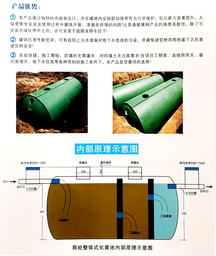 丰城玻璃钢化粪池
